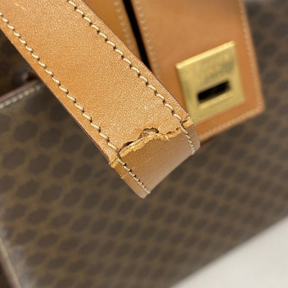 Celine Tote Bag Macadam PVC Brown Gold Hardware Women's