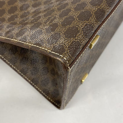 Celine Tote Bag Macadam PVC Brown Gold Hardware Women's