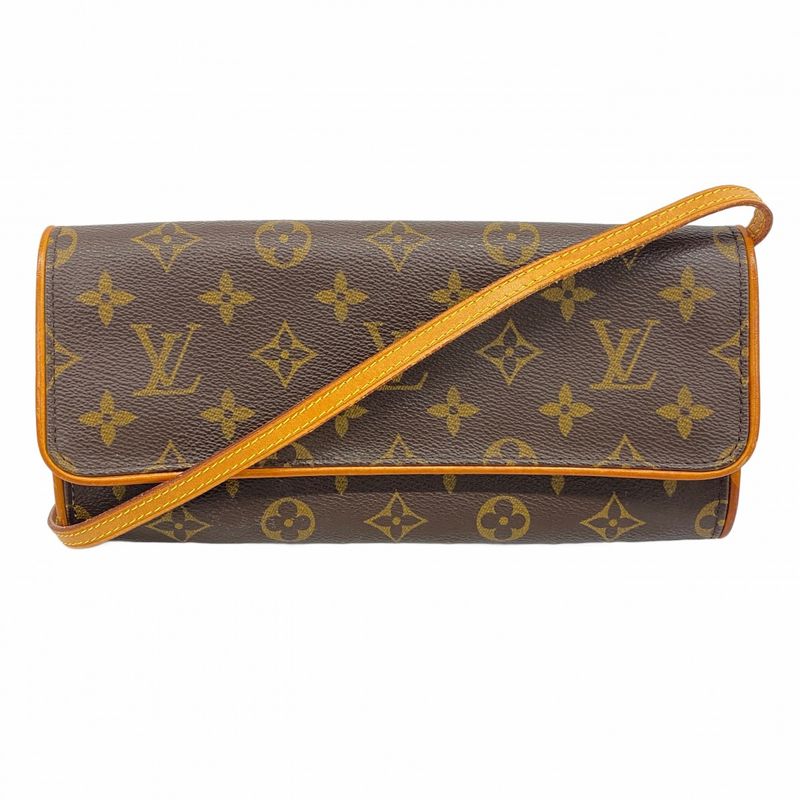 Louis Vuitton Shoulder Bag Monogram Pochette Twin GM M51852 Brown Ladies