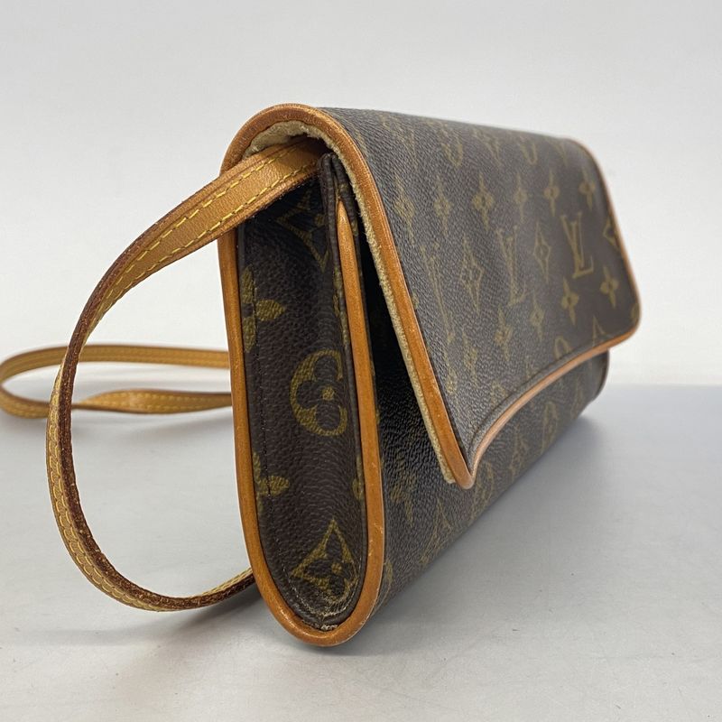Louis Vuitton Shoulder Bag Monogram Pochette Twin GM M51852 Brown Ladies