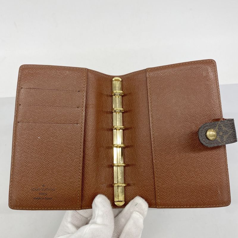 Louis Vuitton Notebook Cabas Monogram Agenda PM R20005 Brown Men Women Unisex