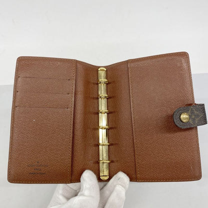 Louis Vuitton Notebook Cabas Monogram Agenda PM R20005 Brown Men Women Unisex