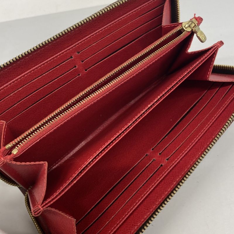 Louis Vuitton Long Wallet Damier Studded Zippy Wallet N60122 Ebene Threes Ladies