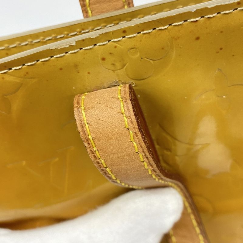 Louis Vuitton Tote Bag Vernis Lead MM M91141 Beige Ladies