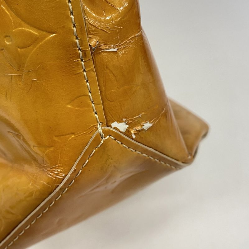 Louis Vuitton Tote Bag Vernis Lead MM M91141 Beige Ladies