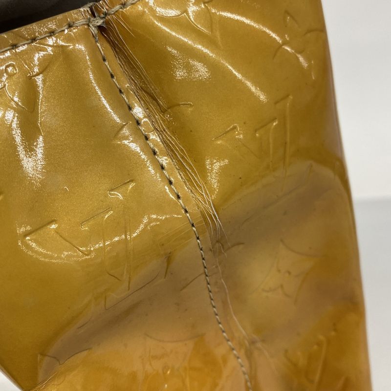 Louis Vuitton Tote Bag Vernis Lead MM M91141 Beige Ladies