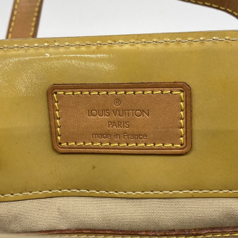 Louis Vuitton Tote Bag Vernis Lead MM M91141 Beige Ladies
