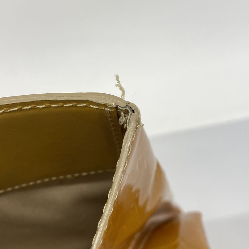 Louis Vuitton Tote Bag Vernis Lead MM M91141 Beige Ladies