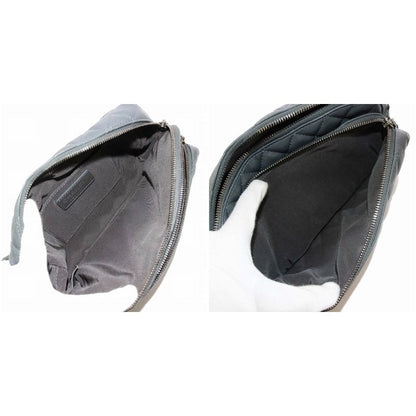 Chanel Matelasse Waist Bag Body Bag Coco Mark Calf Leather Gray A57887 26th KH