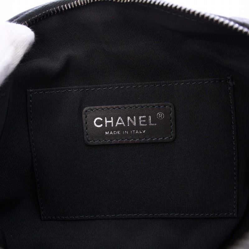 Chanel Matelasse Waist Bag Body Bag Coco Mark Calf Leather Gray A57887 26th KH