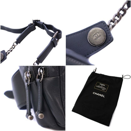 Chanel Matelasse Waist Bag Body Bag Coco Mark Calf Leather Gray A57887 26th KH