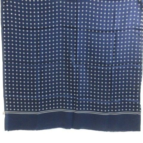 Yves Saint Laurent Yves Saint Laurent Foulards Silk Shawl Dot Polka Dot Navy