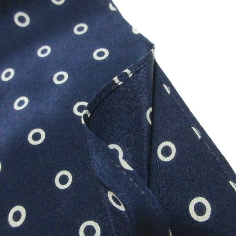 Yves Saint Laurent Yves Saint Laurent Foulards Silk Shawl Dot Polka Dot Navy