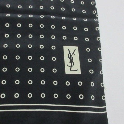 Yves Saint Laurent Yves Saint Laurent Foulards Silk Shawl Dot Polka Dot Black