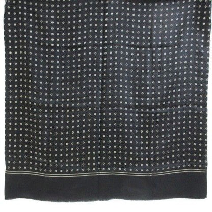 Yves Saint Laurent Yves Saint Laurent Foulards Silk Shawl Dot Polka Dot Black