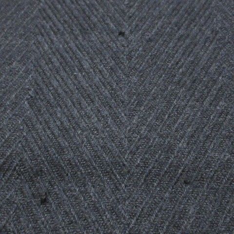 Fendi Wool Muffler Fringe Logo Charcoal Gray X