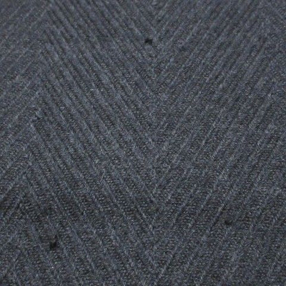 Fendi Wool Muffler Fringe Logo Charcoal Gray X