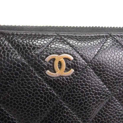 Chanel Matelasse Long Wallet Travel Case Caviar Skin Here Mark 10 Million