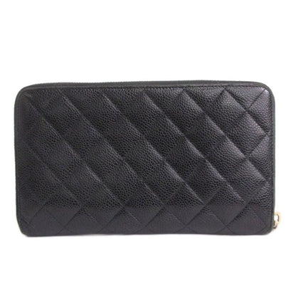 Chanel Matelasse Long Wallet Travel Case Caviar Skin Here Mark 10 Million