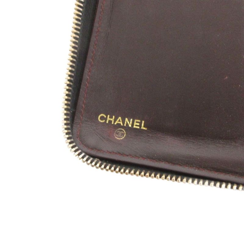 Chanel Matelasse Long Wallet Travel Case Caviar Skin Here Mark 10 Million