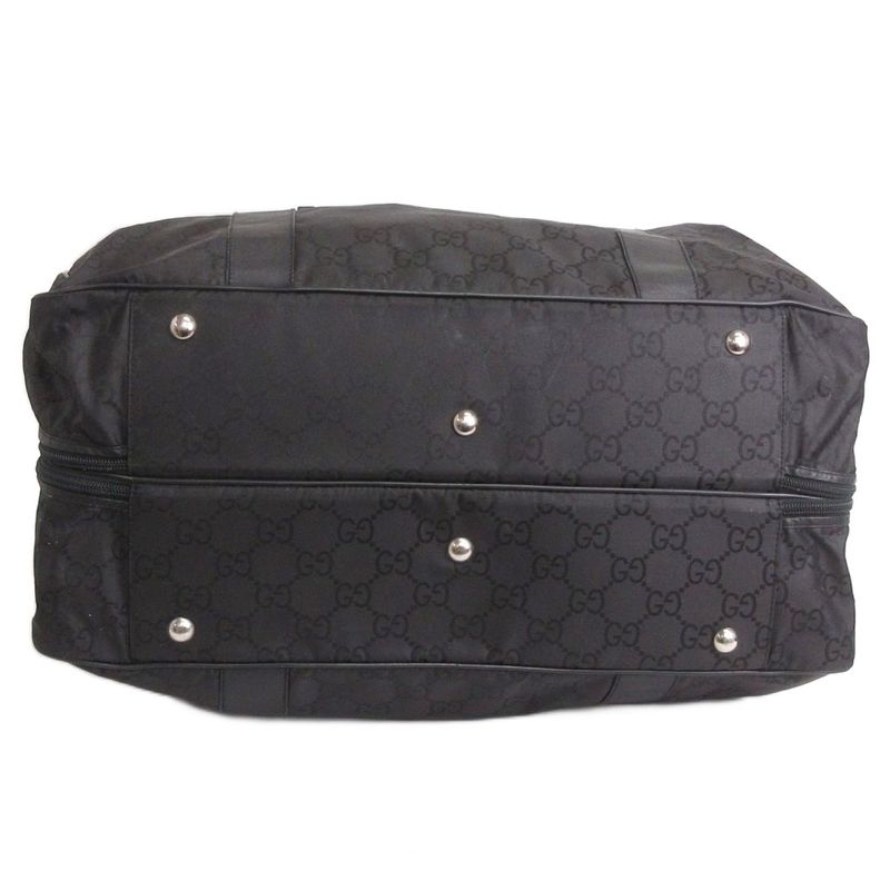 Gucci Boston Bag Nylon GG Pattern 112270 213317 Black Bag Aa