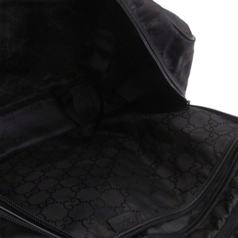 Gucci Boston Bag Nylon GG Pattern 112270 213317 Black Bag Aa