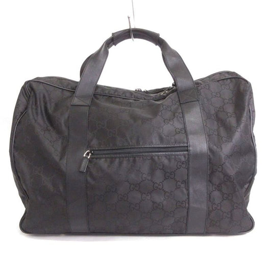 Gucci Boston Bag Nylon GG Pattern 112270 213317 Black Bag Aa
