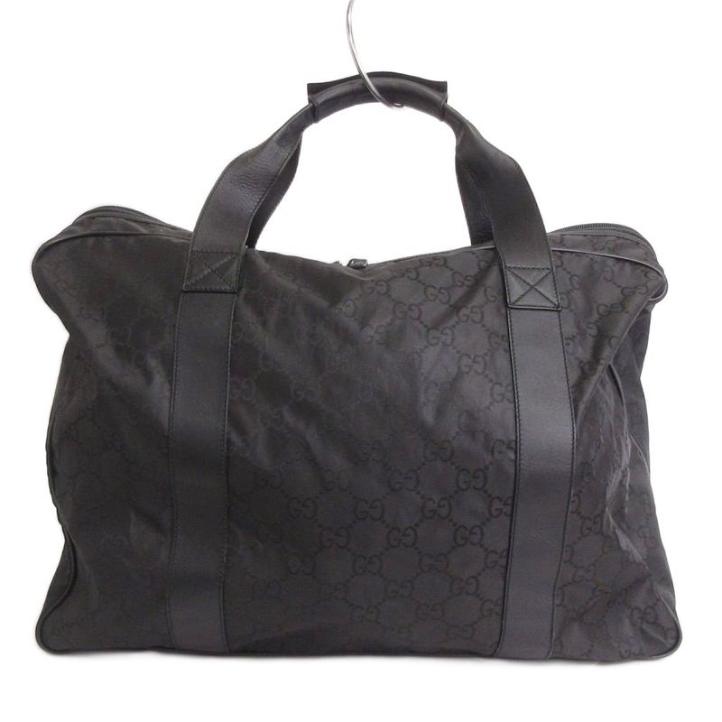 Gucci Boston Bag Nylon GG Pattern 112270 213317 Black Bag Aa