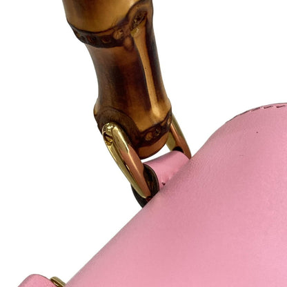 Gucci Handbag Bamboo 702106 Pink Mini Bag Leather