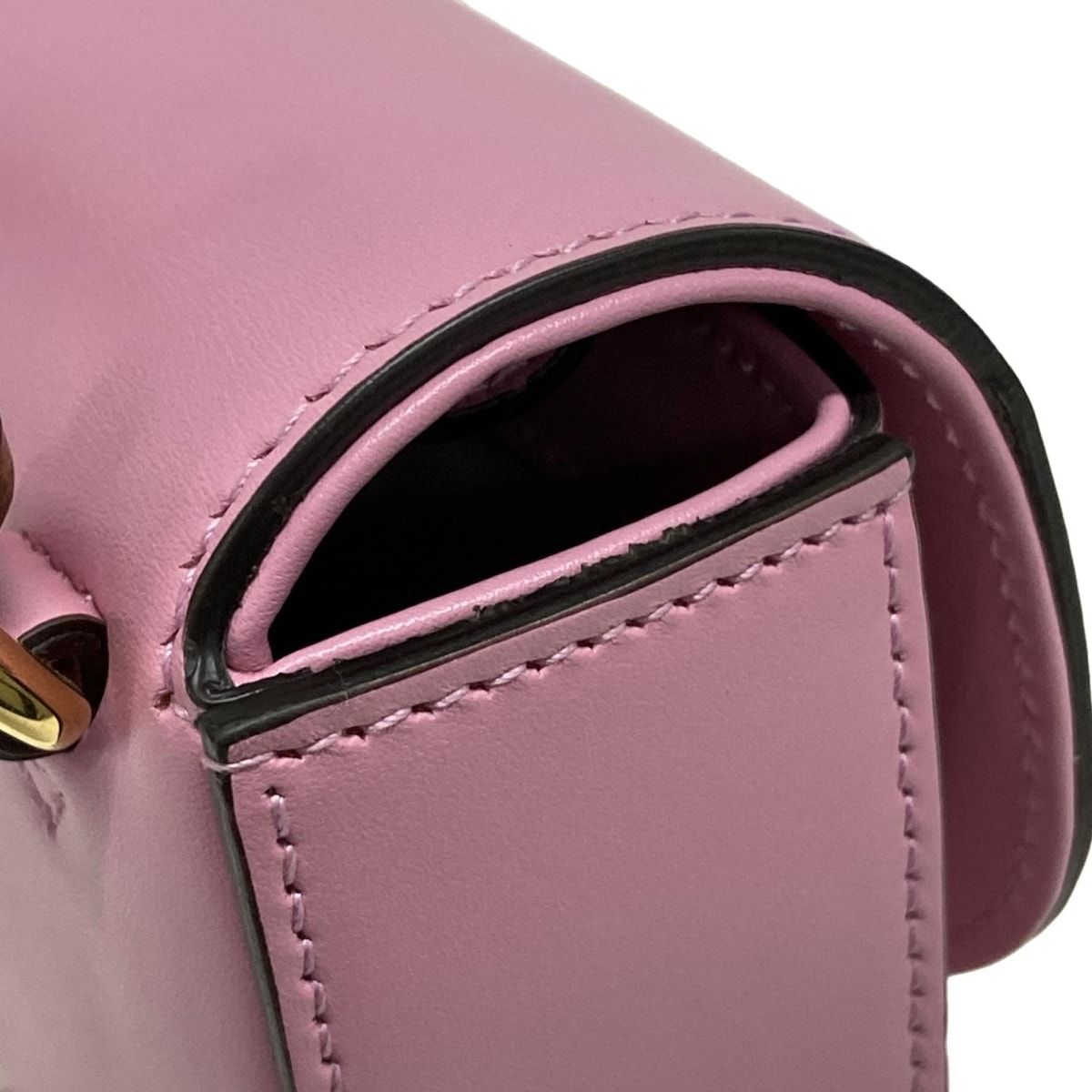 Gucci Handbag Bamboo 702106 Pink Mini Bag Leather