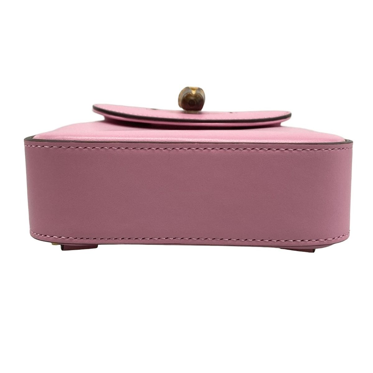 Gucci Handbag Bamboo 702106 Pink Mini Bag Leather
