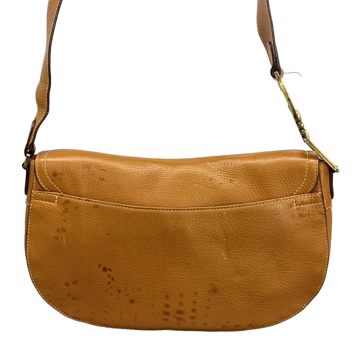 Dior/Christian Dior Shoulder Bag Saddle Bag Light Brown Leather