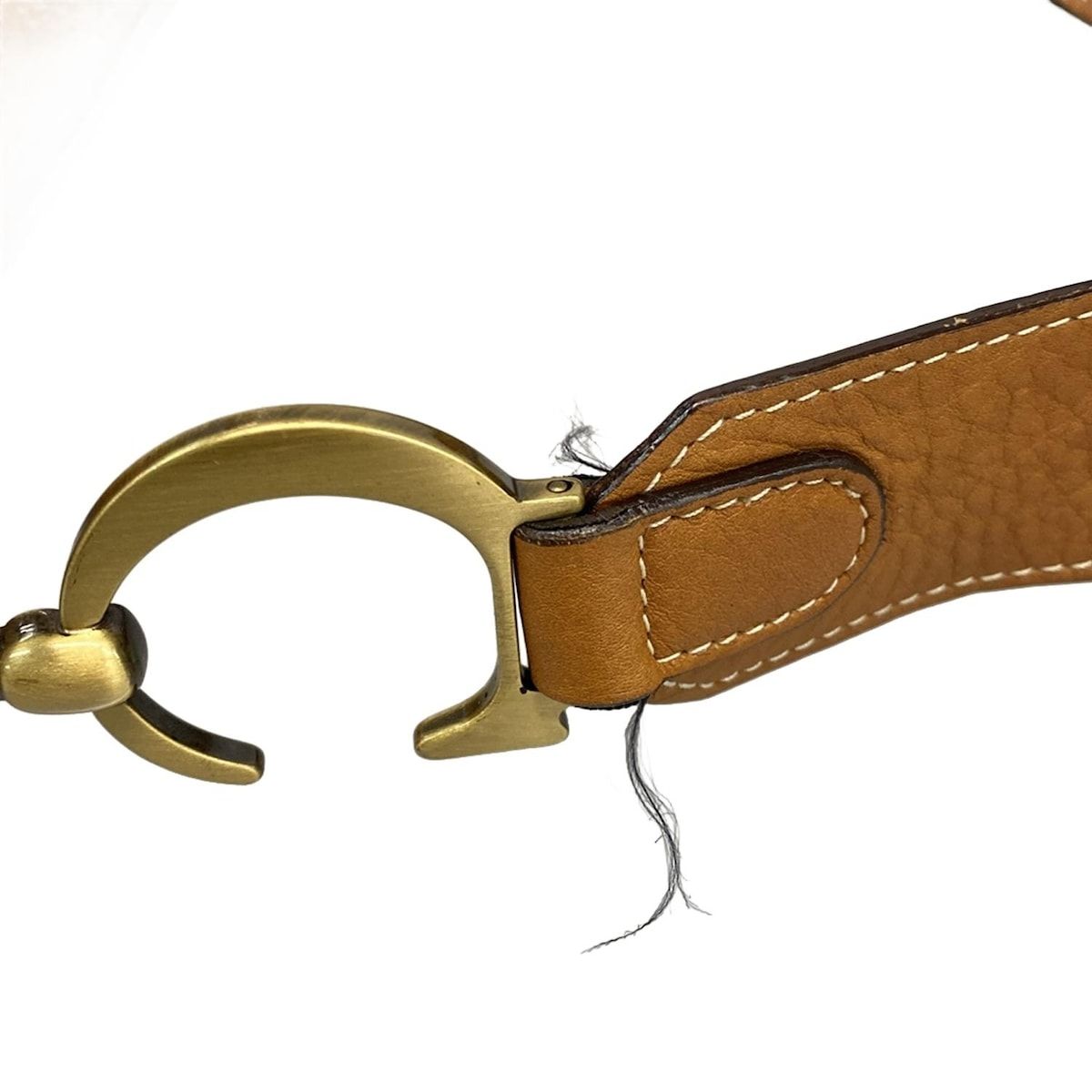 Dior/Christian Dior Shoulder Bag Saddle Bag Light Brown Leather