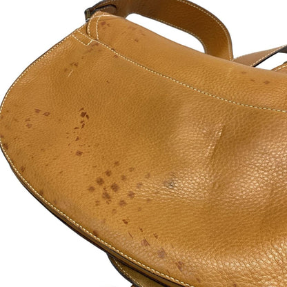 Dior/Christian Dior Shoulder Bag Saddle Bag Light Brown Leather