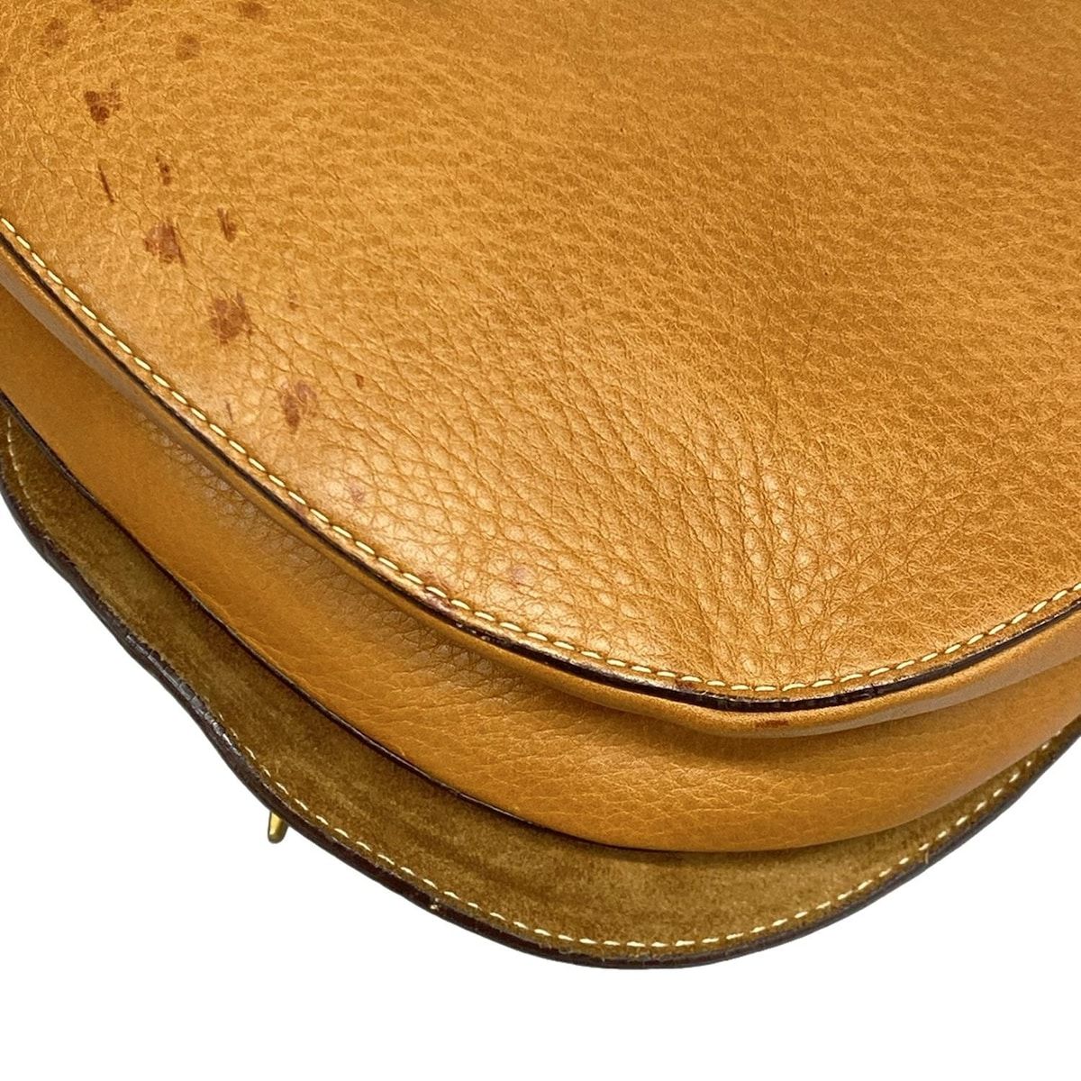 Dior/Christian Dior Shoulder Bag Saddle Bag Light Brown Leather