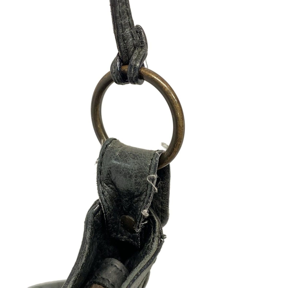 Balenciaga Shoulder Bag the Hip 242803 Dark Green Leather