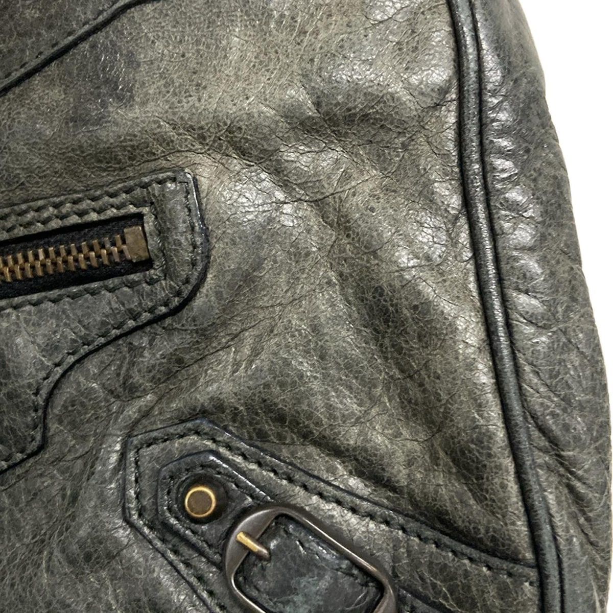 Balenciaga Shoulder Bag the Hip 242803 Dark Green Leather