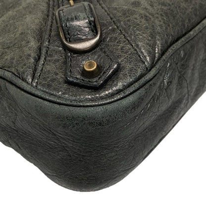 Balenciaga Shoulder Bag the Hip 242803 Dark Green Leather