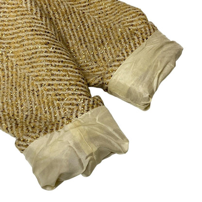 Chanel Jacket Size 46 XL Women's P16174 Beige X Ivory X Gold Long