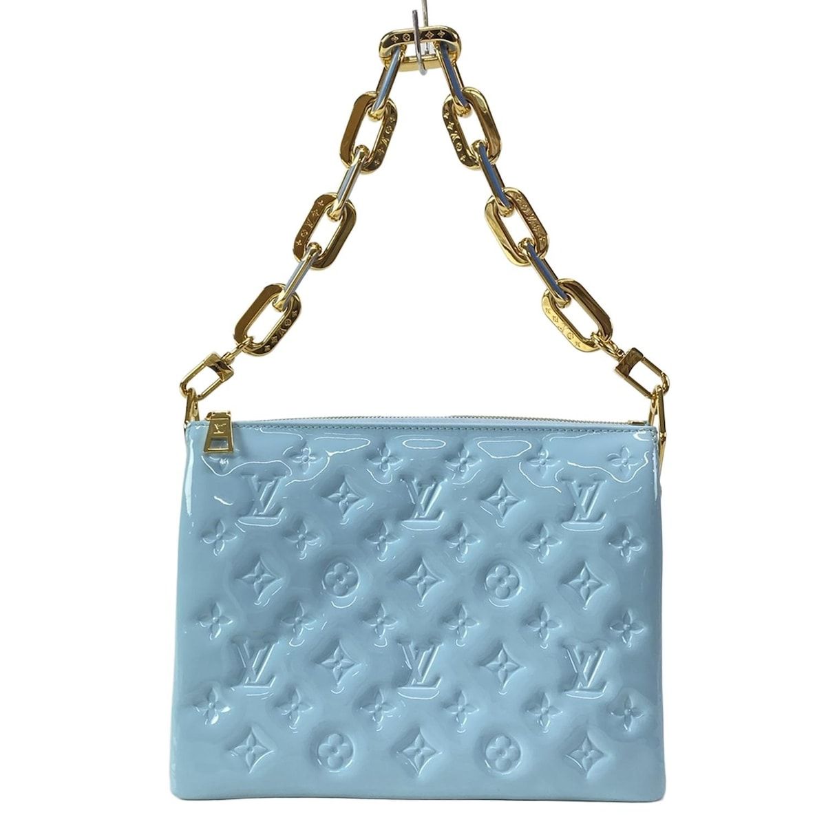 Louis Vuitton Handbag Couss in Couss in PM M24333 Blue Leather Cowhide