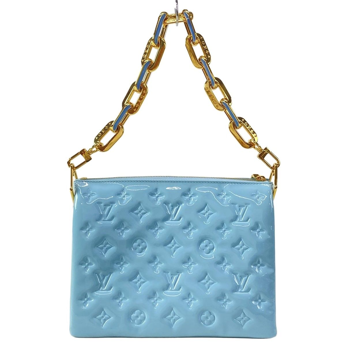 Louis Vuitton Handbag Couss in Couss in PM M24333 Blue Leather Cowhide