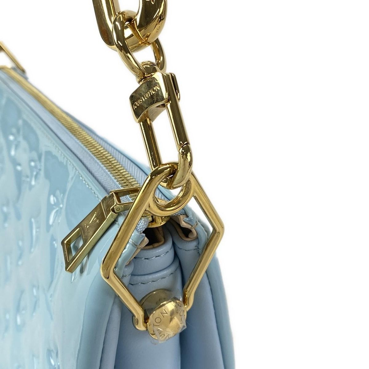 Louis Vuitton Handbag Couss in Couss in PM M24333 Blue Leather Cowhide