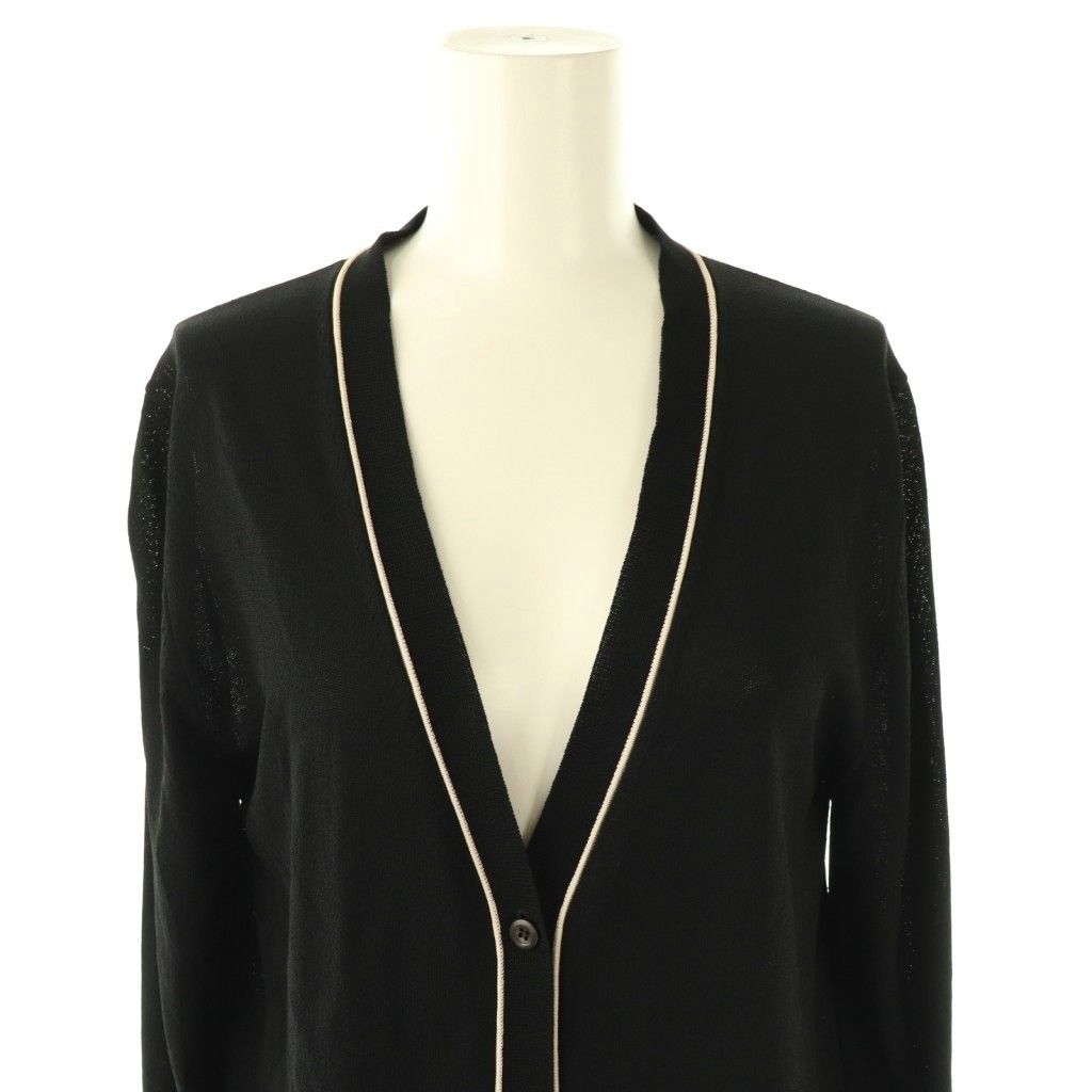Prada 14 Year Cardigan 38 Black Light Beige /do • Gy57
