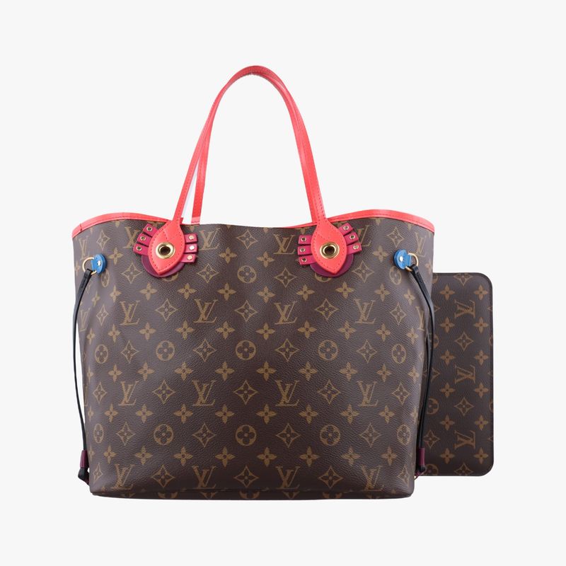 LOUIS VUITTONNeverfull MM Monogram Brown x Flamingo Monogram Canvas M41663