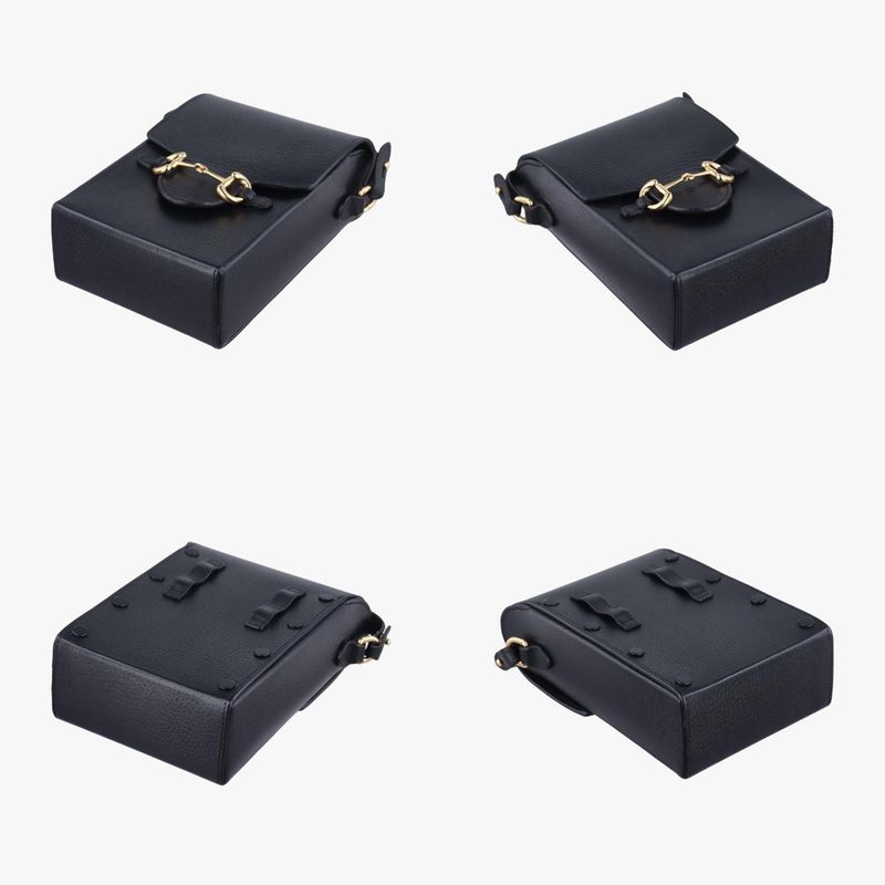 GUCCI Horsebit 1955 Black Leather 732302