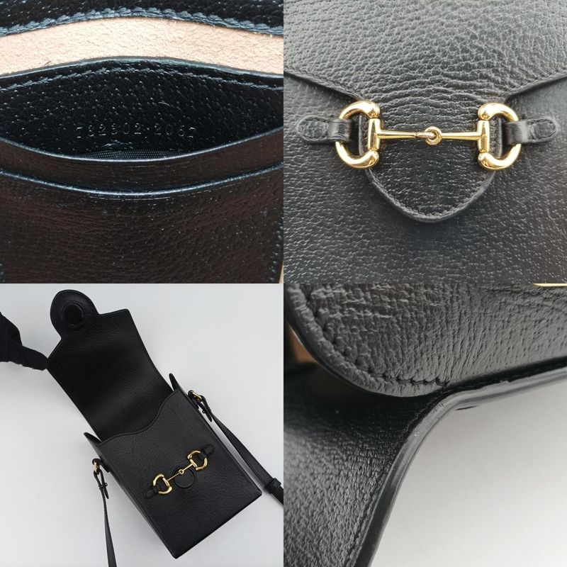 GUCCI Horsebit 1955 Black Leather 732302