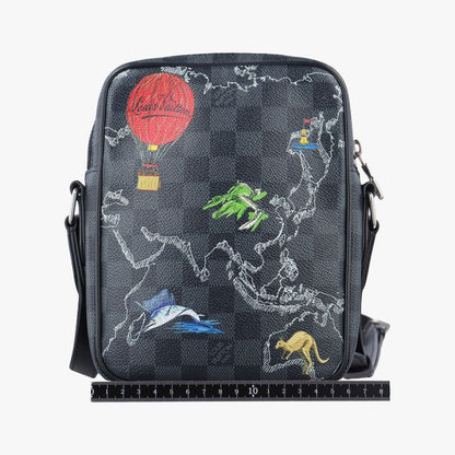 LOUIS VUITTON Danube PM NM Noir Black × Multicolor Damier Graphite N40239 FO4149