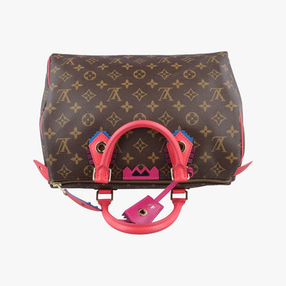 LOUIS VUITTONSpeedy 30 Monogram Brown x Flamingo Monogram Totem M41665 DU2175