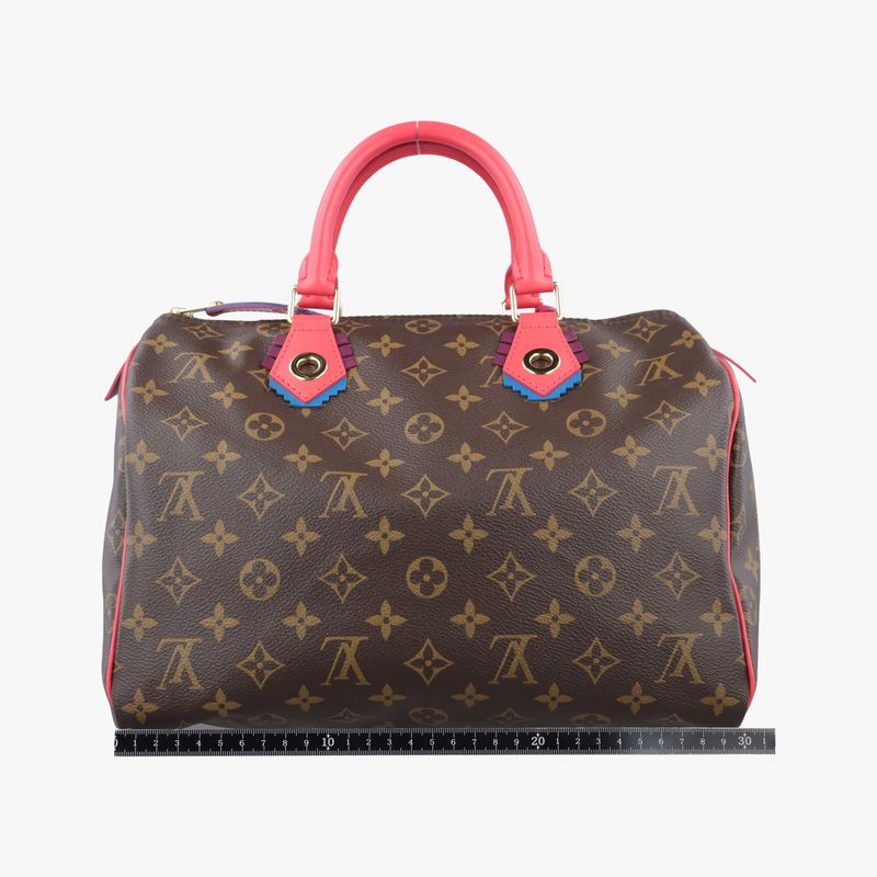 LOUIS VUITTONSpeedy 30 Monogram Brown x Flamingo Monogram Totem M41665 DU2175