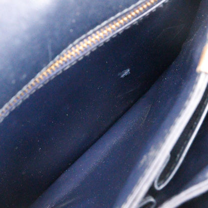 Celine Old Celine C Macadam Harness Hardware Vintage Canvas X Leather Navy Blue